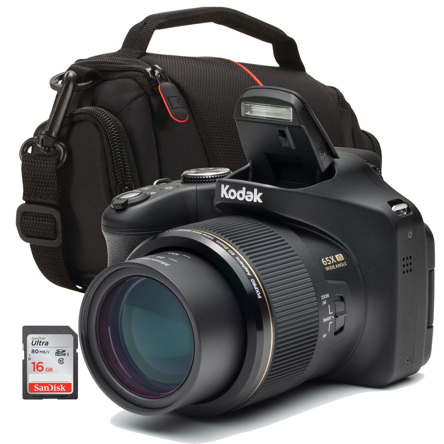 PIXPRO AZ652 20.7mp 65x Bridge digital camera bundle