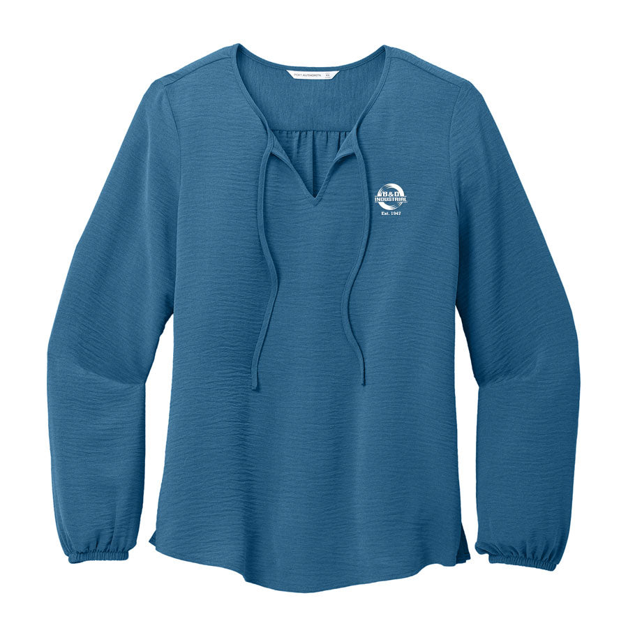 B&D Ladies Textured Crepe Blouse