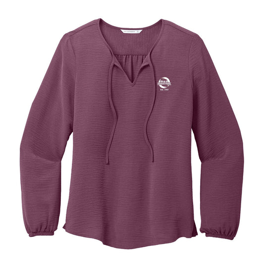 B&D Ladies Textured Crepe Blouse
