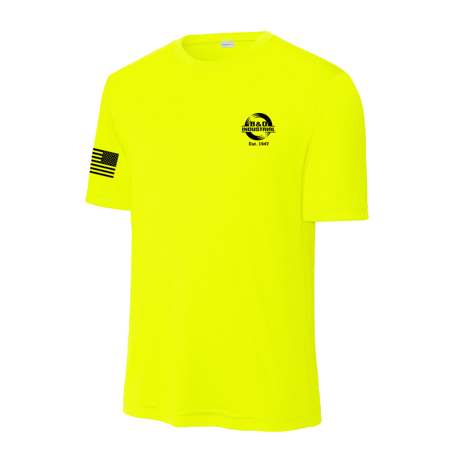 B&D Sport-Tek Sweat Wicking Tee - Neon Yellow