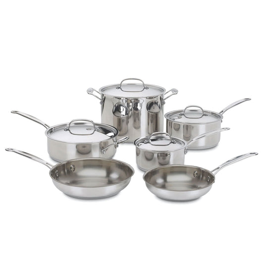 Cuisinart 10-Pc French Classic Tri-Ply Stainless Cookware Set