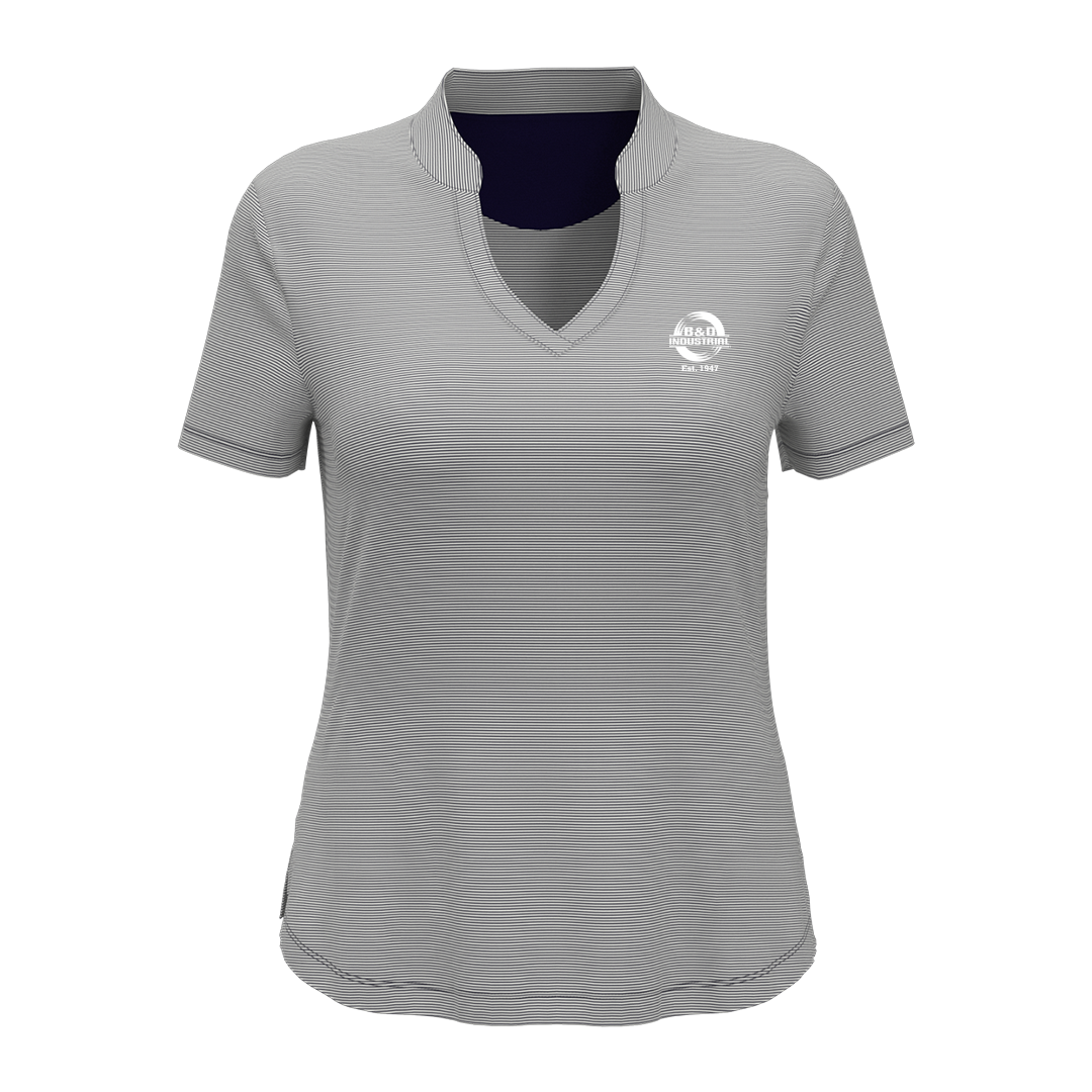 B&D Callaway Ladies Fine Line Stripe Polo