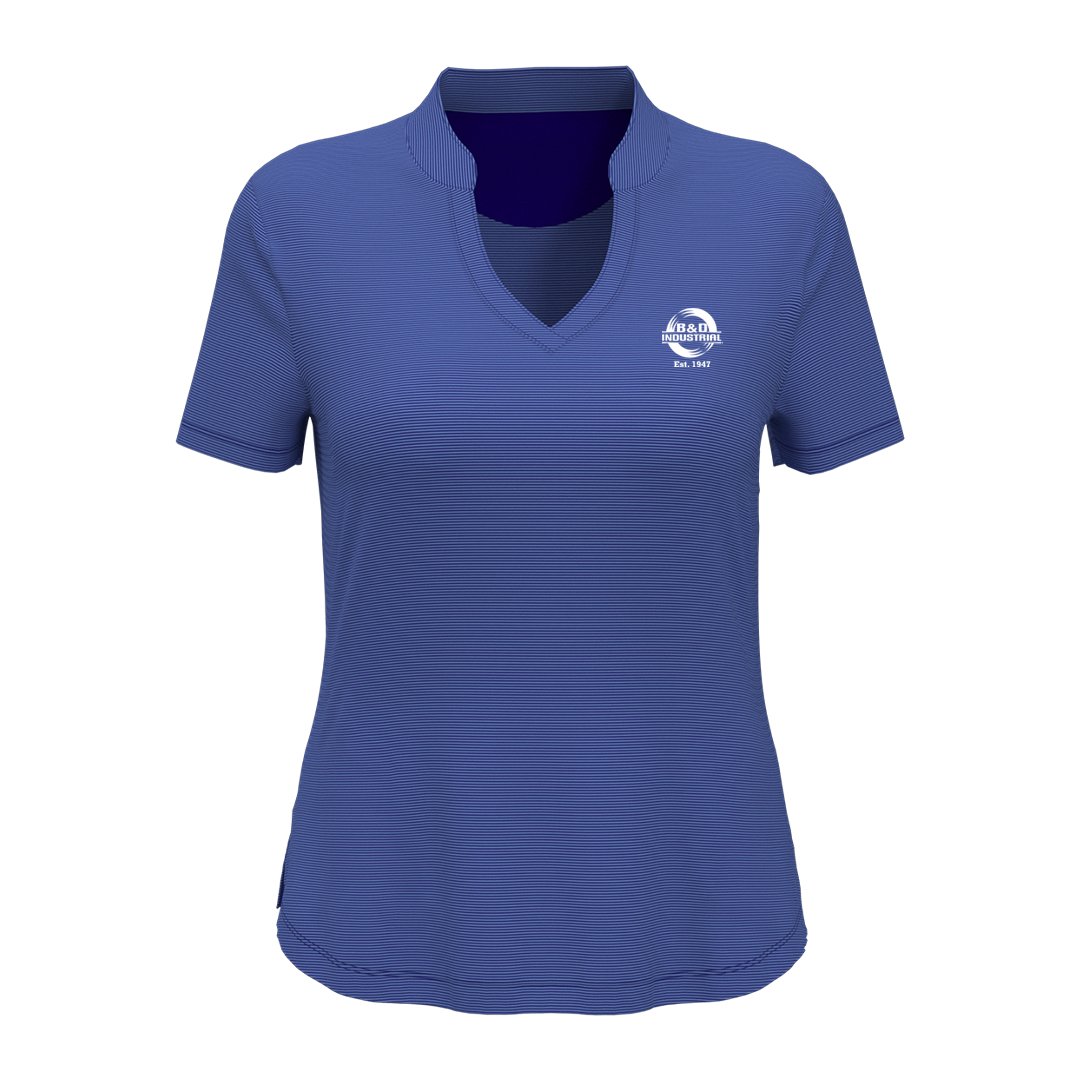 B&D Callaway Ladies Fine Line Stripe Polo