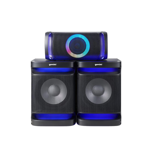 Gemini GSYS-4800 Dual 12" Home Stereo System with Media Player and LED Party Lighting
