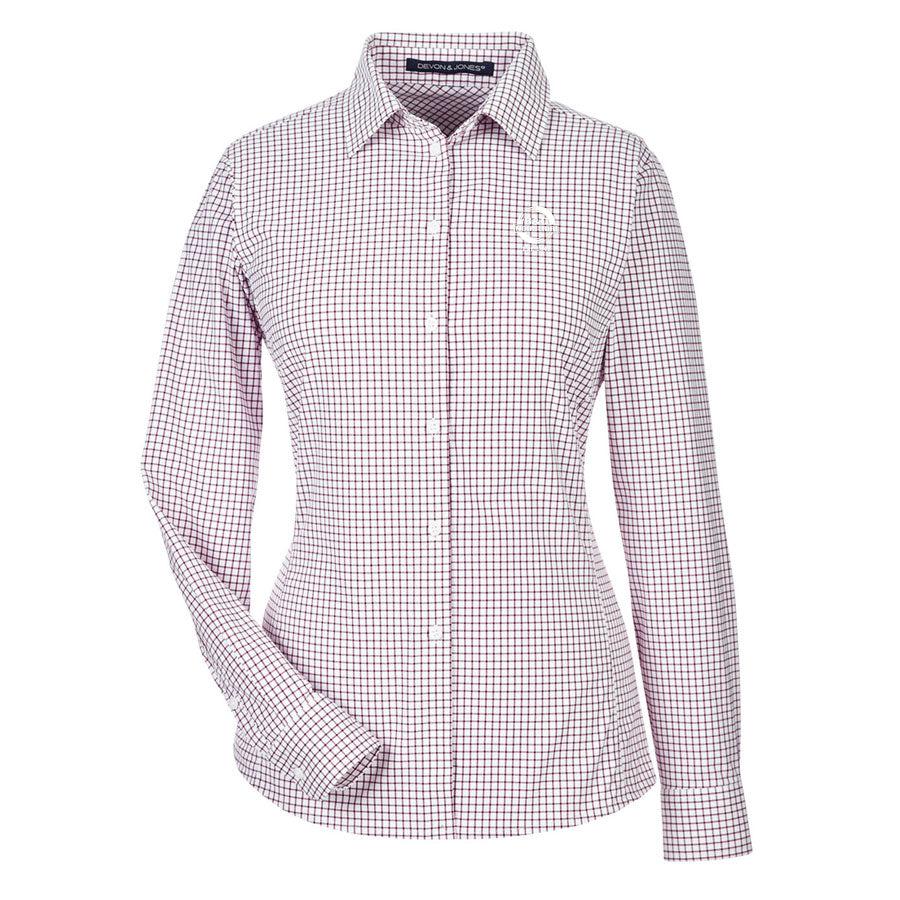 B&D Ladies' Micro Windowpane Shirt