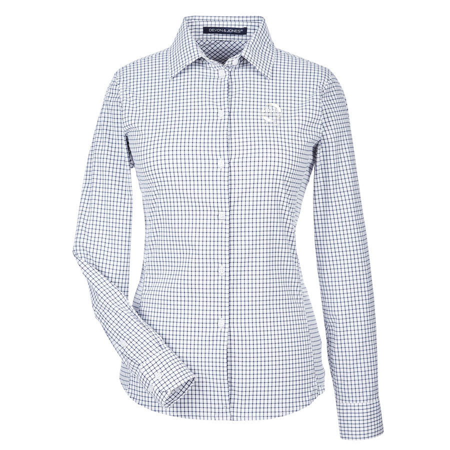 B&D Ladies' Micro Windowpane Shirt