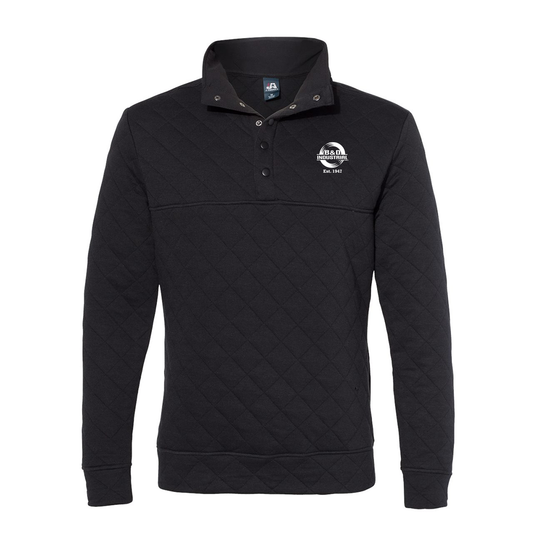 B&D Men's Quilted Half-Snap Pullover
