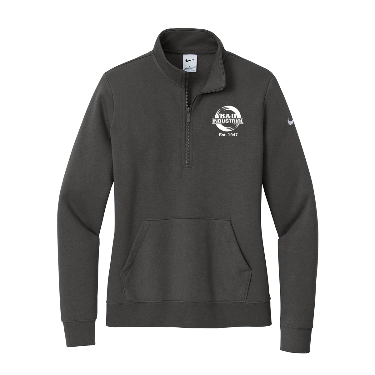 B&D Nike Women's Club Fleece Sleeve Swoosh 1/2 Zip