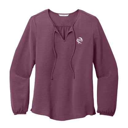 B&D Ladies Textured Crepe Blouse