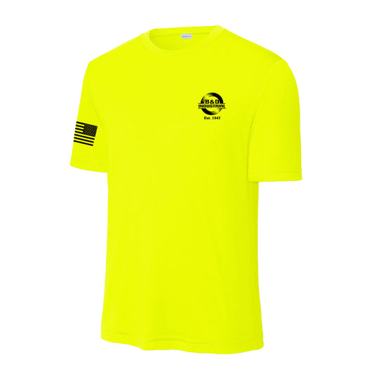 B&D Sport-Tek Sweat Wicking Tee - Neon Yellow
