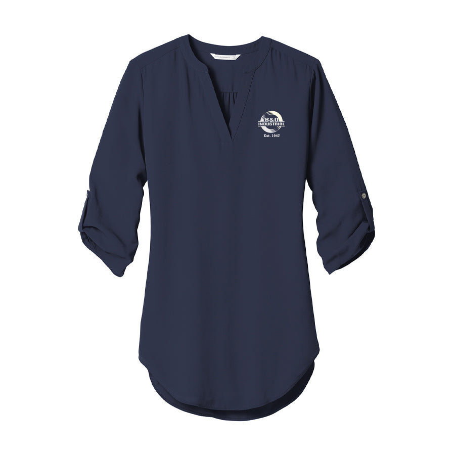 B&D Ladies 3/4-Sleeve Tunic Blouse