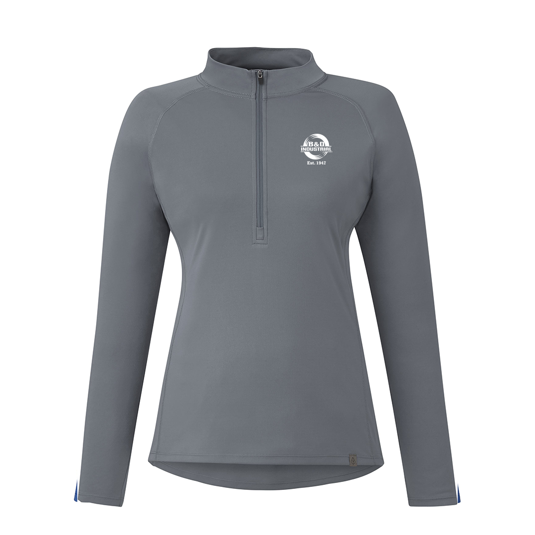 B&D Women's EVANS Eco Knit Performance Half Zip