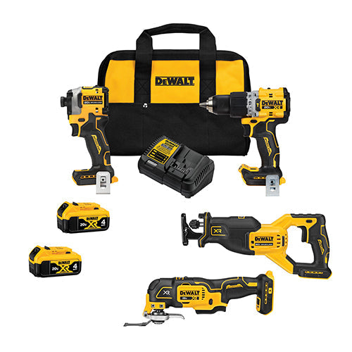 DeWalt 20V MAX Brushless 4-Tool Combo Kit w/ 2 Batteries